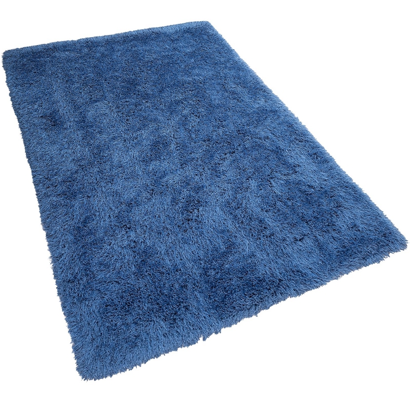 Solid Shaggy Fluffy Rugs Blue - Image 4