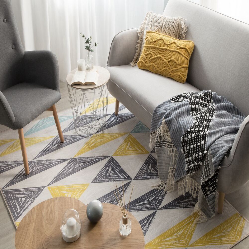 Printing Geometric Triangle Pattern Rug - Image 1