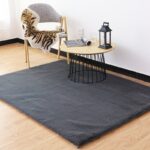 Faux Rabbit Fur Area Rugs Grey - Image 2