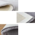 Faux Rabbit Fur Area Rugs Grey - Image 4