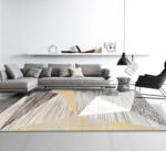 Geometric Triangle Pattern Beige Floor Carpets