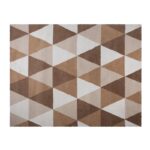 Circular Machine Made Jacquard Area Rugs with Geometric Pattern