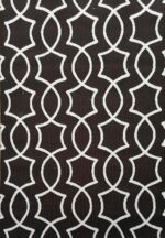 Jacquard Pattern Black Rugs