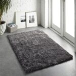 Shaggy Solid Area Rugs Grey