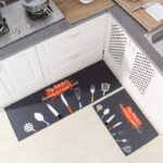 Absorbent Kitchen Rugs Set Fork Knife