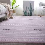 Soft Fluffy Ethnic Rugs Purple