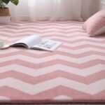 Fluffy Cashmere Wave Rugs Pink