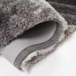 Lattice Charcoal Silver & Black Rug with 3D Carved Effect - Image 2
