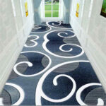 Printing Hallway Runner Blue Rugs