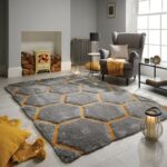 3D Carved Honeycomb Shaggy Rug