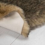 Fluffy Faux Fur Brown Sheepskin Rug - Image 2