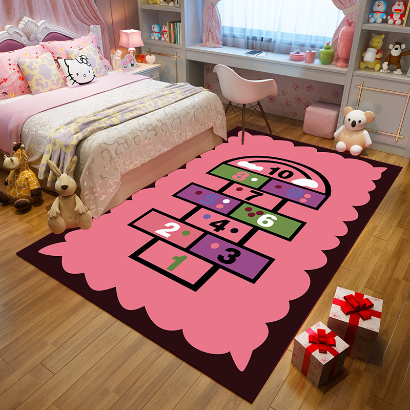粉色跳房子 Printing Pink hopscotch Rug for kids - Image 1